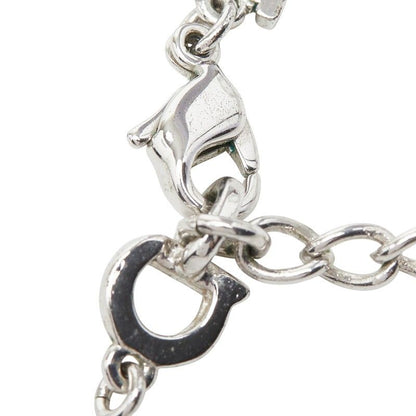 Dior Logo Plate Chain Pendant Neck Cles Silver Metal — view 5