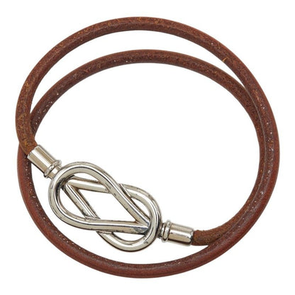 Hermes Atame Choker Bracelet Brown Leather 1-