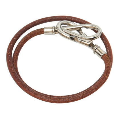 Hermes Atame Choker Bracelet Brown Leather 1- — view 3