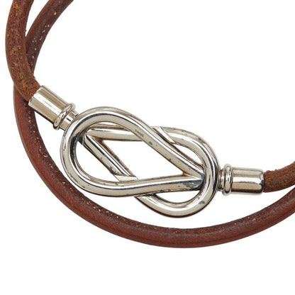Hermes Atame Choker Bracelet Brown Leather 1- — view 2