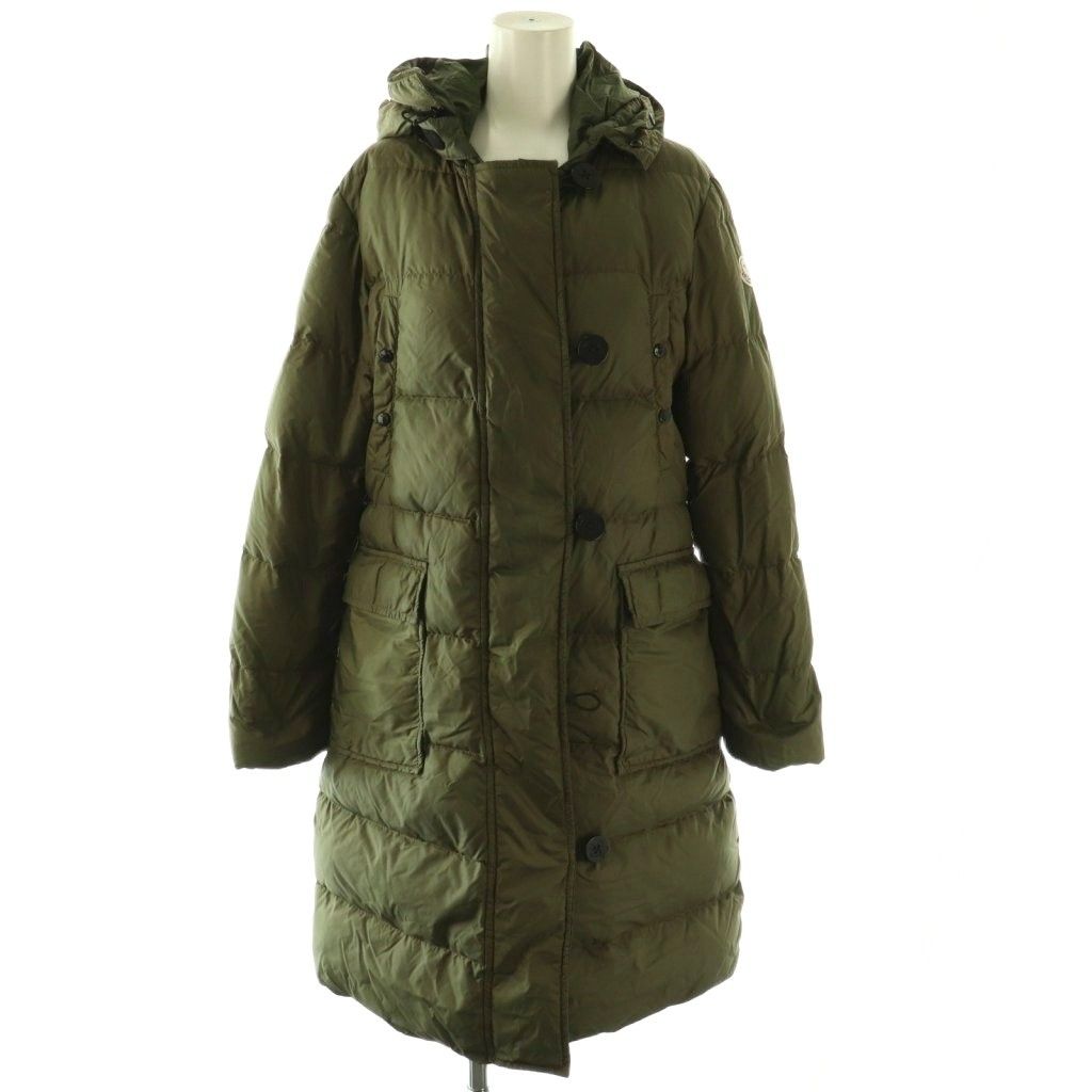 Moncler Messina Down Jacket Coat 0 Khaki