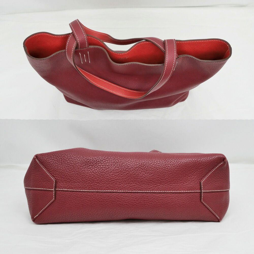 Hermes Double Sens 45 Tote Taurillon Clemence Bougainvillea Ruby — view 4