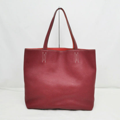 Hermes Double Sens 45 Tote Taurillon Clemence Bougainvillea Ruby — view 2