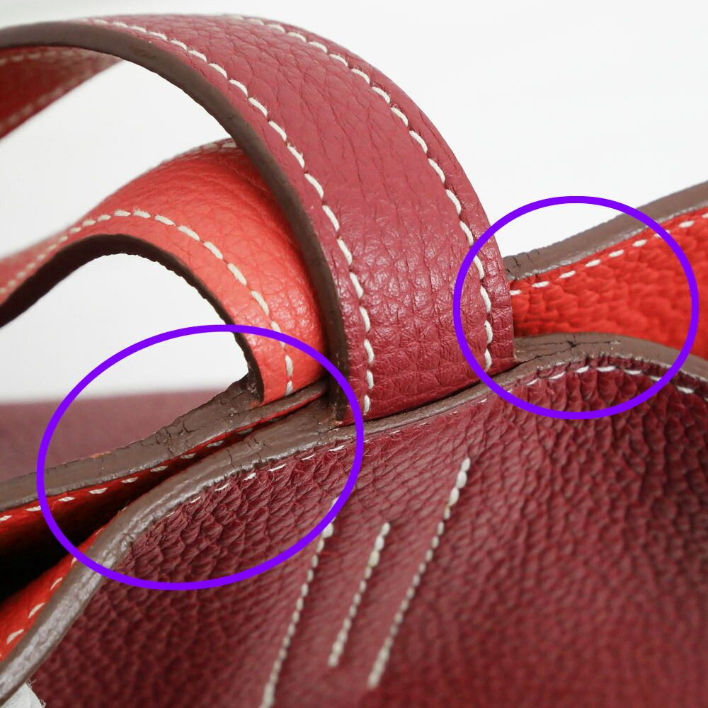 Hermes Double Sens 45 Tote Taurillon Clemence Bougainvillea Ruby — view 8
