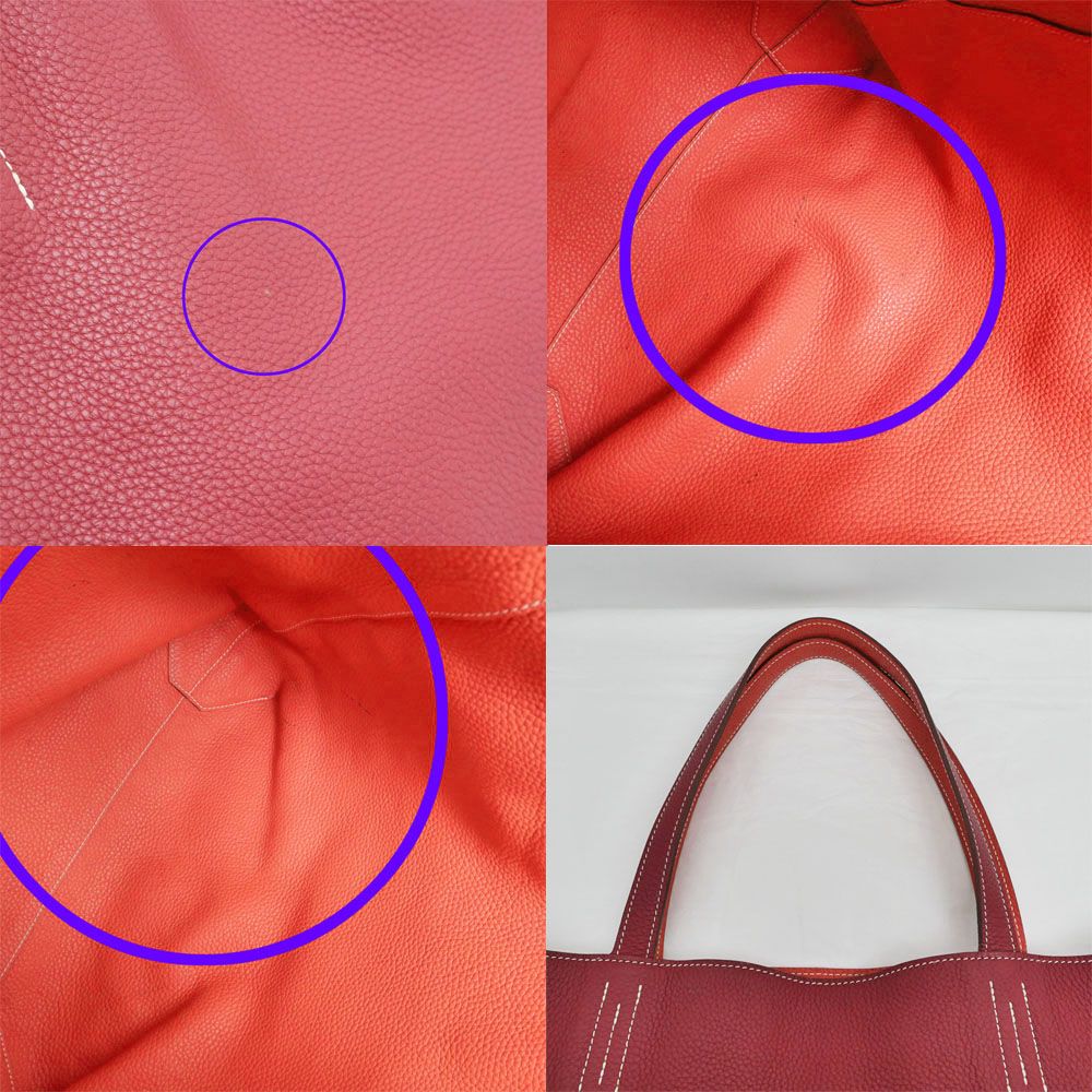 Hermes Double Sens 45 Tote Taurillon Clemence Bougainvillea Ruby — view 7