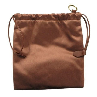 Miu Miu Miu Pouch Drawstring Satin Silk Brown Mini Bag — view 2