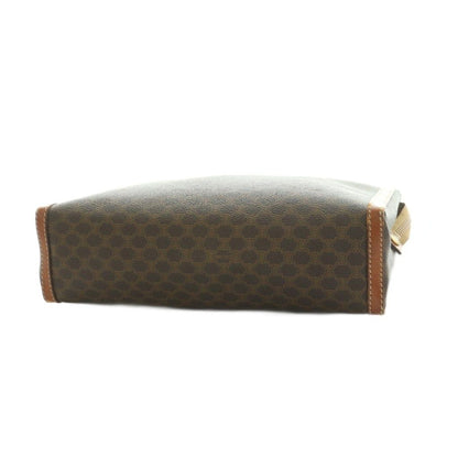 Celine Clutch Leather Macadam Pattern Brown — view 4
