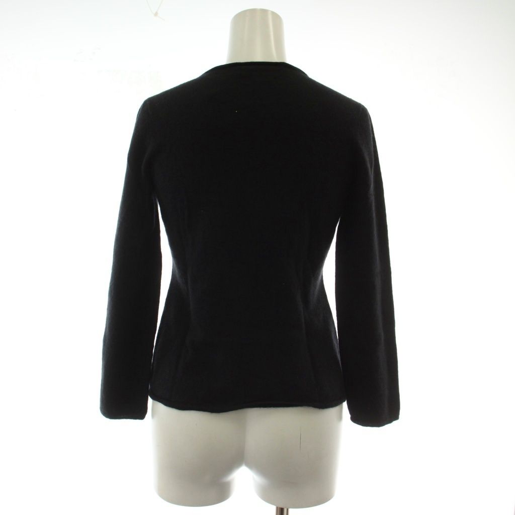 Dior Knit Sweater Top Black Long Sleeve Cashmere Silk GG — view 3