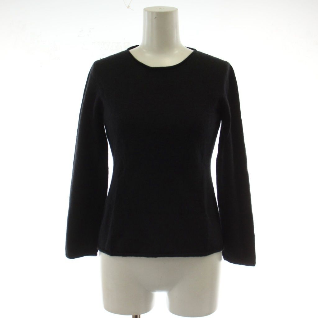 Dior Knit Sweater Top Black Long Sleeve Cashmere Silk GG