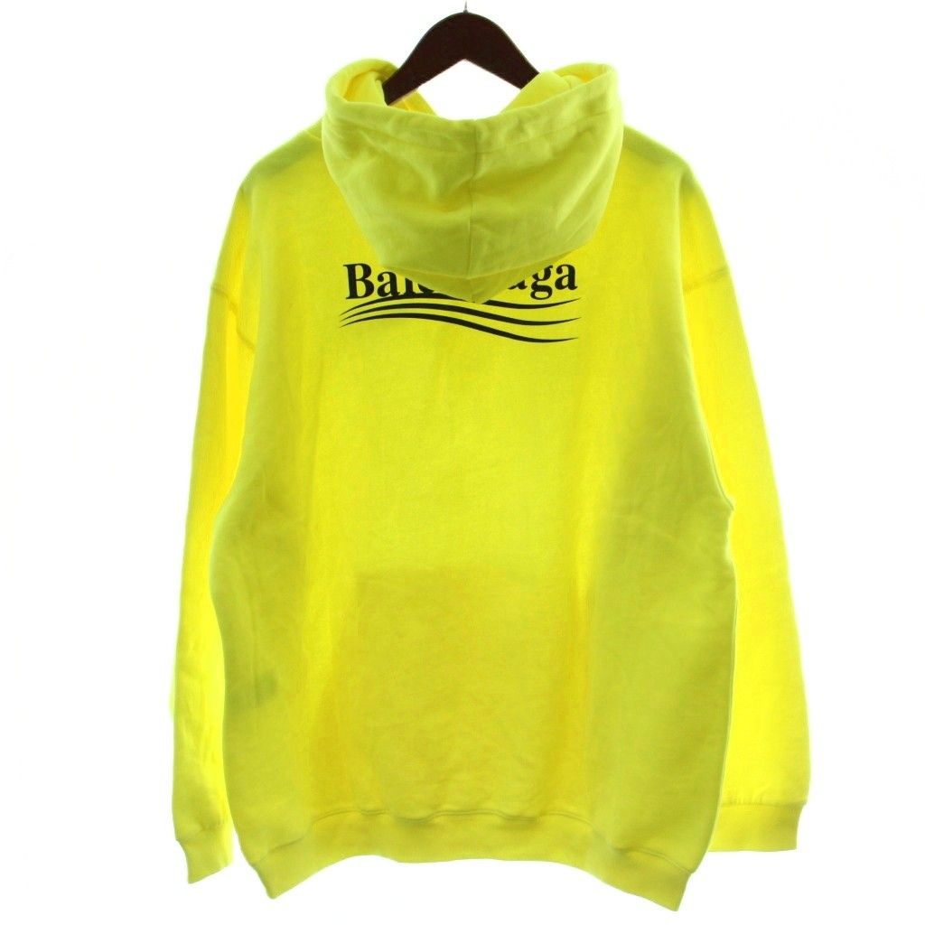 Balenciaga Sweatshirt Pullover Hoodie M Yellow Long Sleeve Brushed Lining — view 2