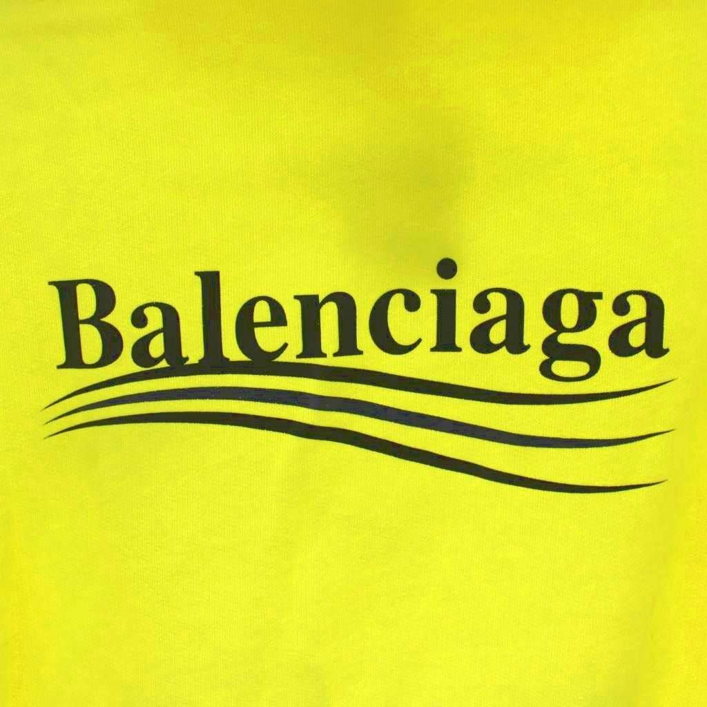 Balenciaga Sweatshirt Pullover Hoodie M Yellow Long Sleeve Brushed Lining — view 4