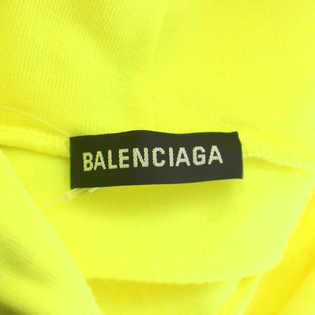 Balenciaga Sweatshirt Pullover Hoodie M Yellow Long Sleeve Brushed Lining — view 6