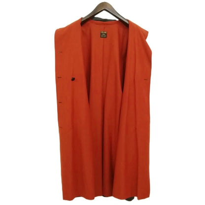 Celine Vintage Caped Trench Coat Overcoat Macadam Leather Button Black Brown