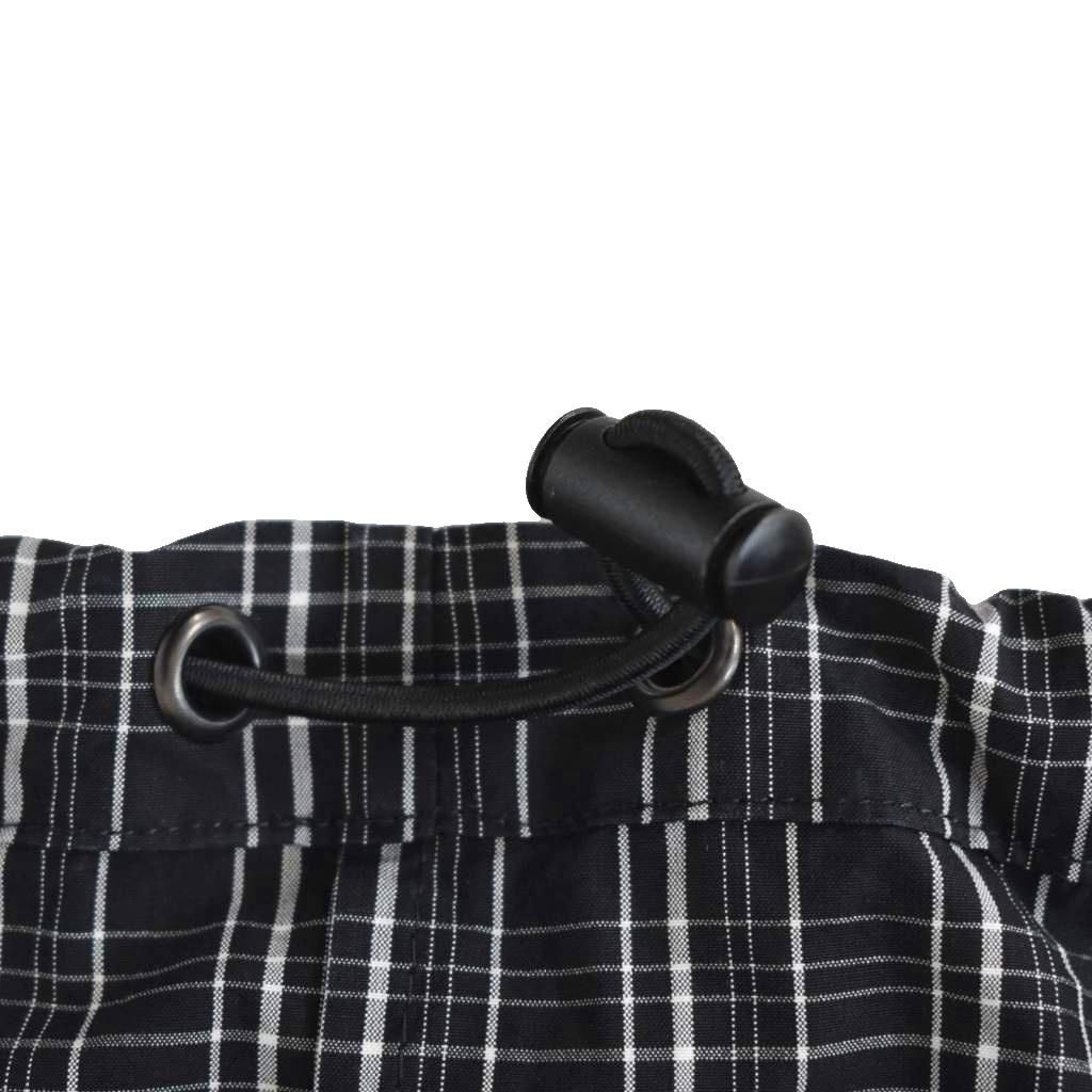Balenciaga Poplin Check Track Jacket Logo Embroidery Pattern High Neck 44 Black — view 5