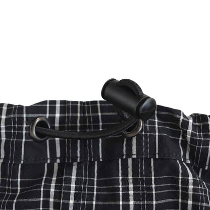Balenciaga Poplin Check Track Jacket Logo Embroidery Pattern High Neck 44 Black — view 5