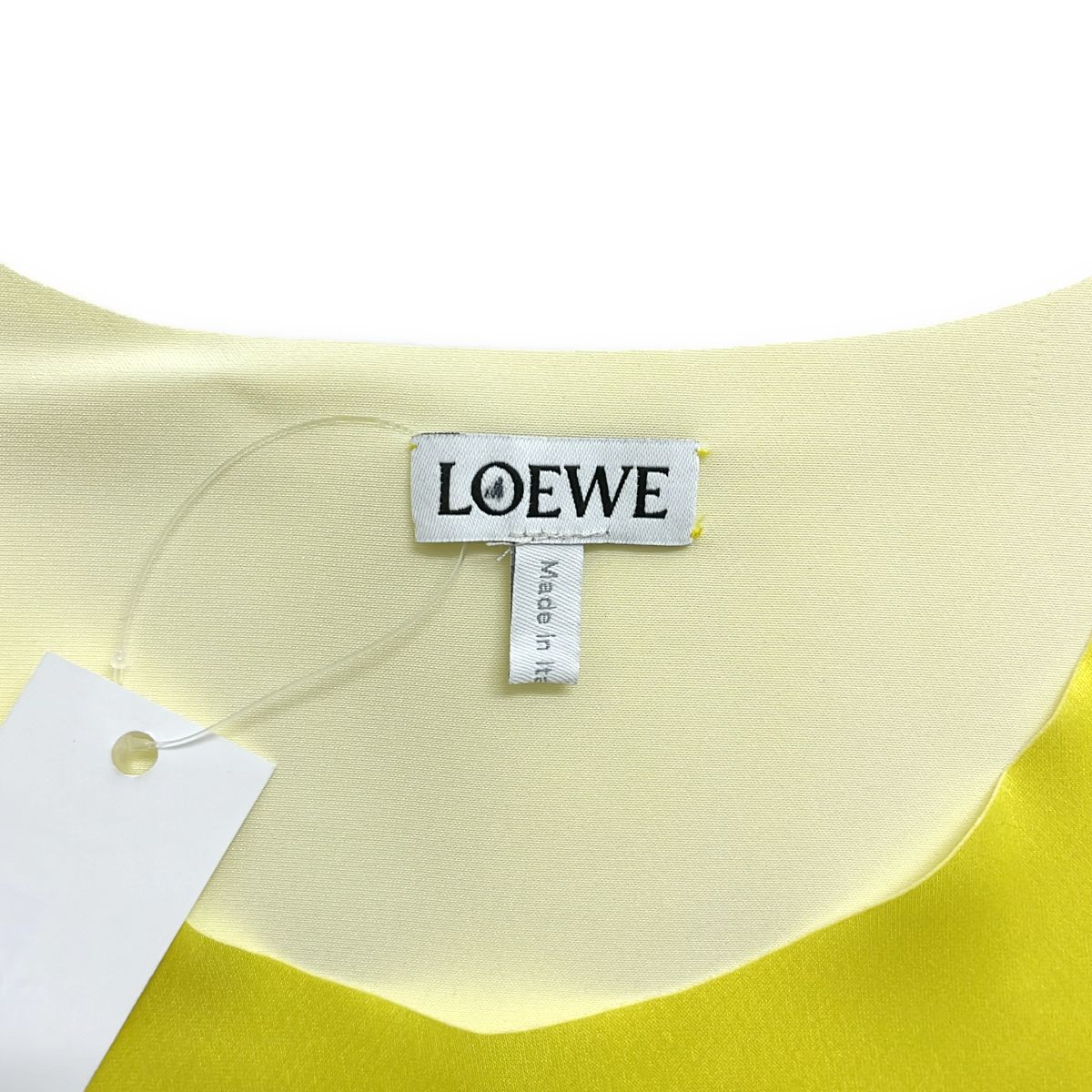 Loewe Camisole Print Satin Dress 34 Gray Yellow — view 5