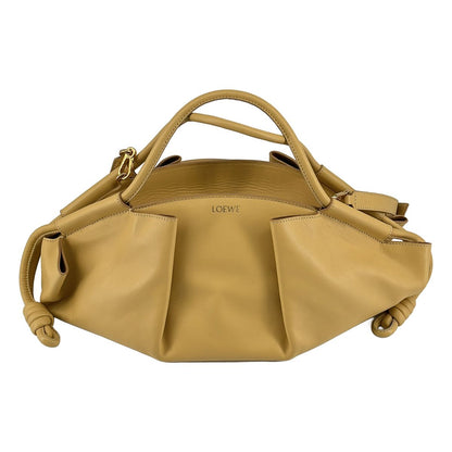 Loewe Leather 2-Way Hand Shoulder Paseo Bag Camel — view 3