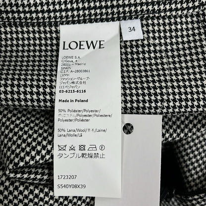Loewe Houndstooth Skirt 34 Gray — view 7