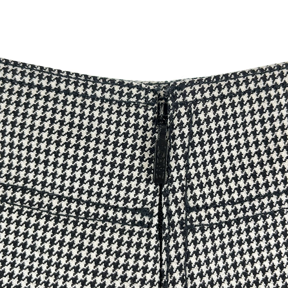 Loewe Houndstooth Skirt 34 Gray — view 9