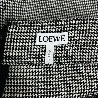 Loewe Houndstooth Skirt 34 Gray — view 6