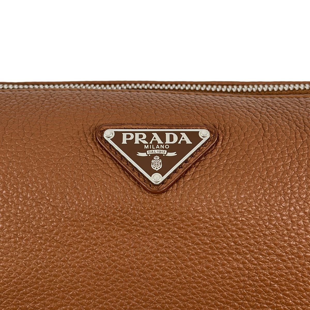 Prada Vitello Daino Leather Shoulder Bag Brown — view 6