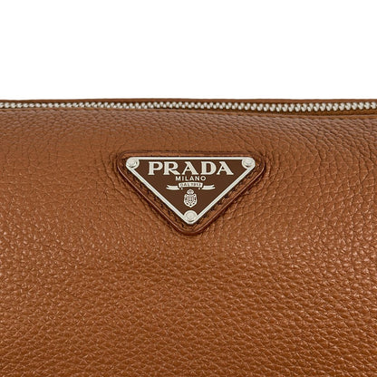 Prada Vitello Daino Leather Shoulder Bag Brown — view 6
