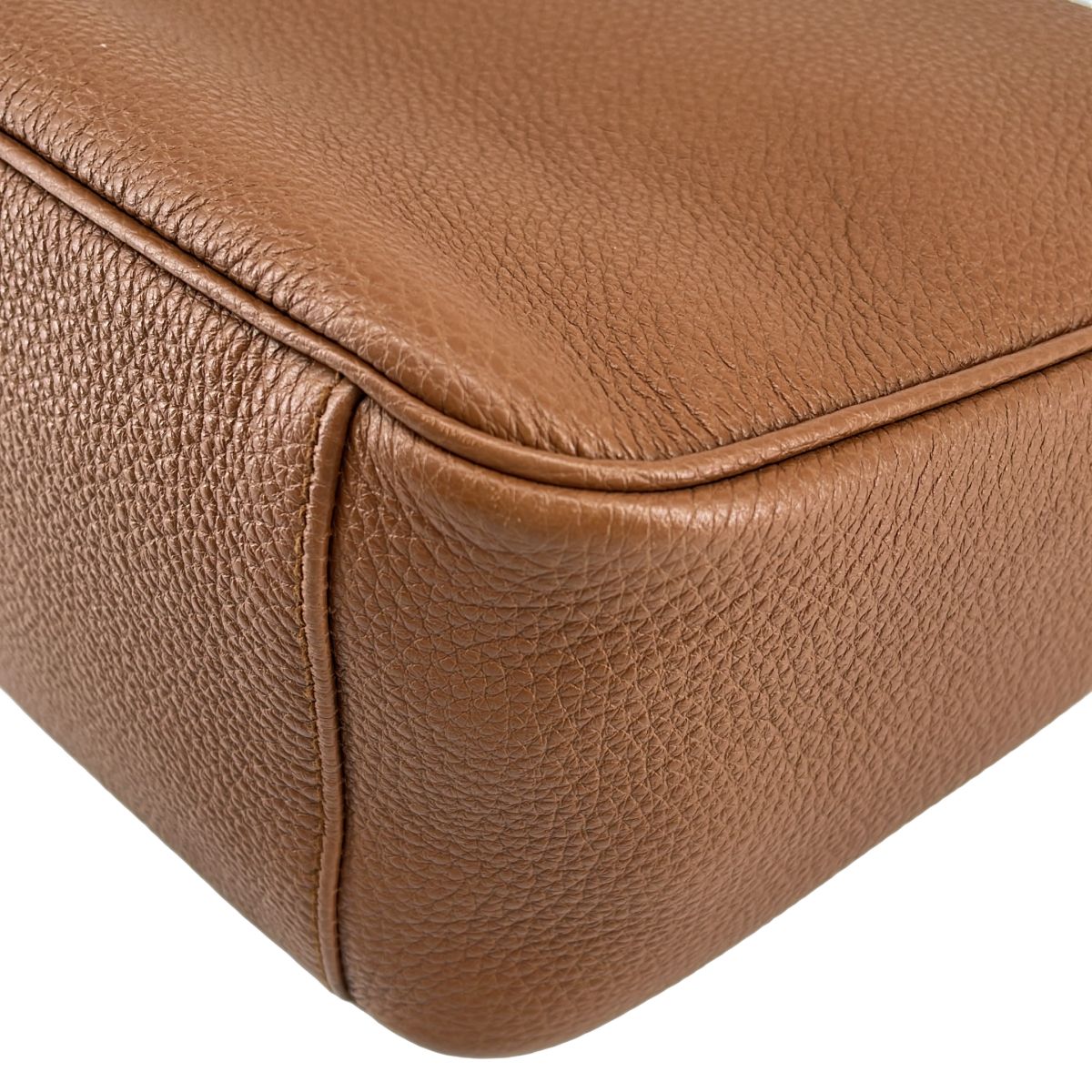 Prada Vitello Daino Leather Shoulder Bag Brown — view 9