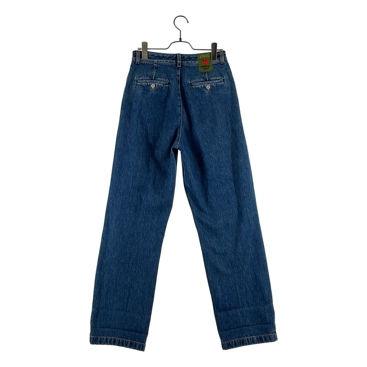 Gucci Distressed Logo Patch 2 Tuck Denim Pants 25 Indigo — view 4