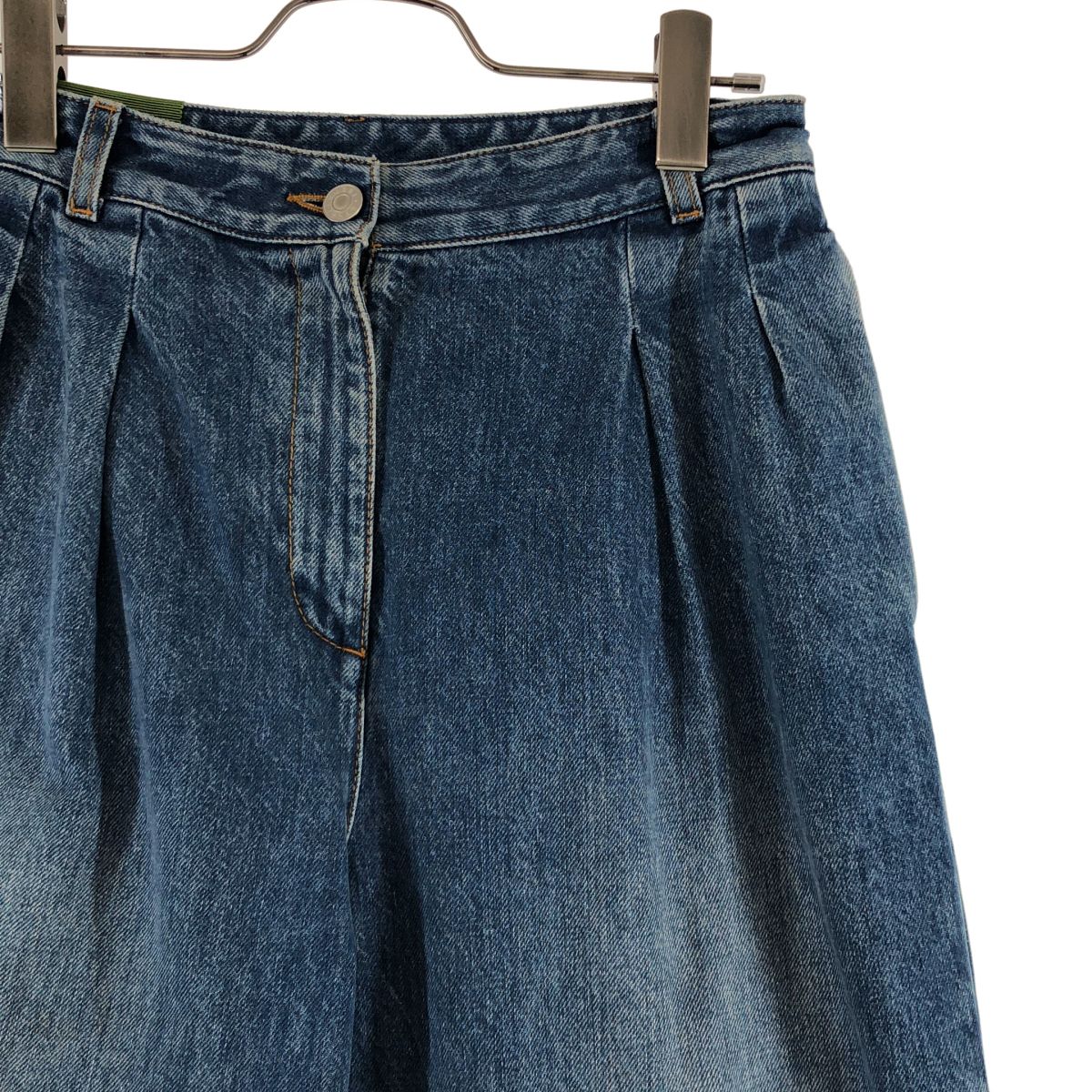 Gucci Distressed Logo Patch 2 Tuck Denim Pants 25 Indigo — view 2
