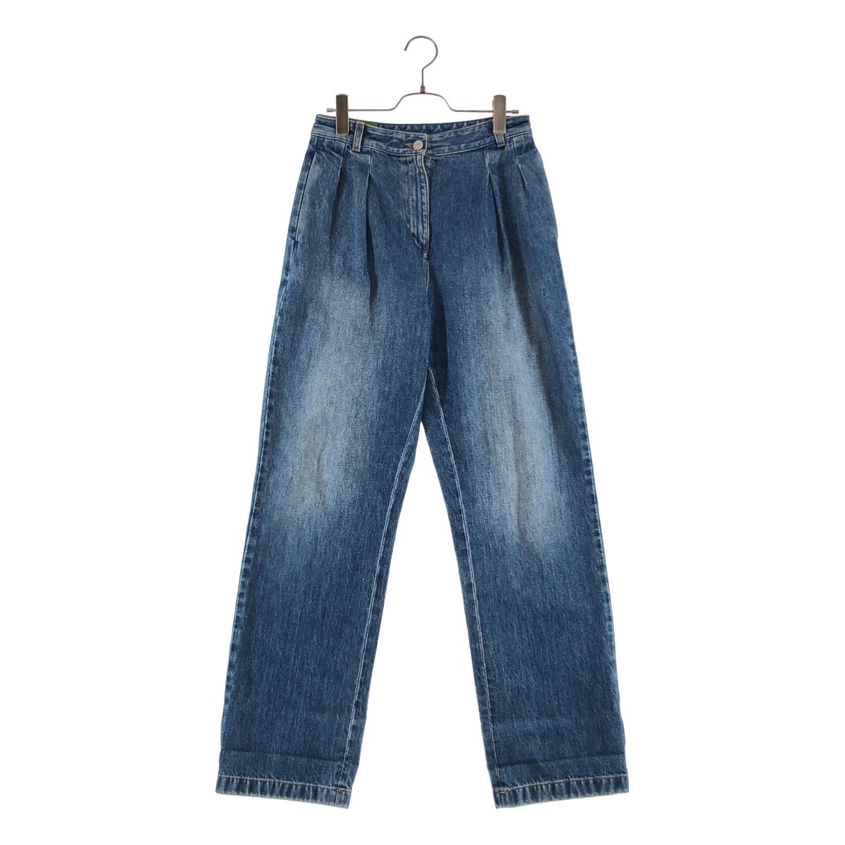 Gucci Distressed Logo Patch 2 Tuck Denim Pants 25 Indigo