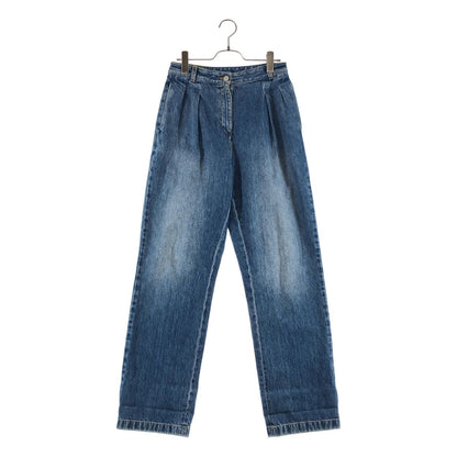 Gucci Distressed Logo Patch 2 Tuck Denim Pants 25 Indigo