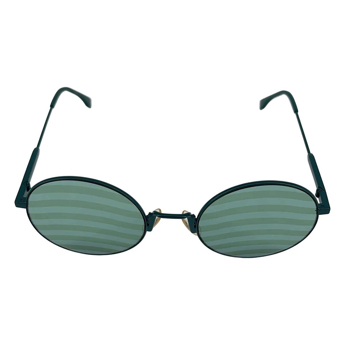 Fendi Round Frame Eyewear Sunglasses 53 22 Green — view 5