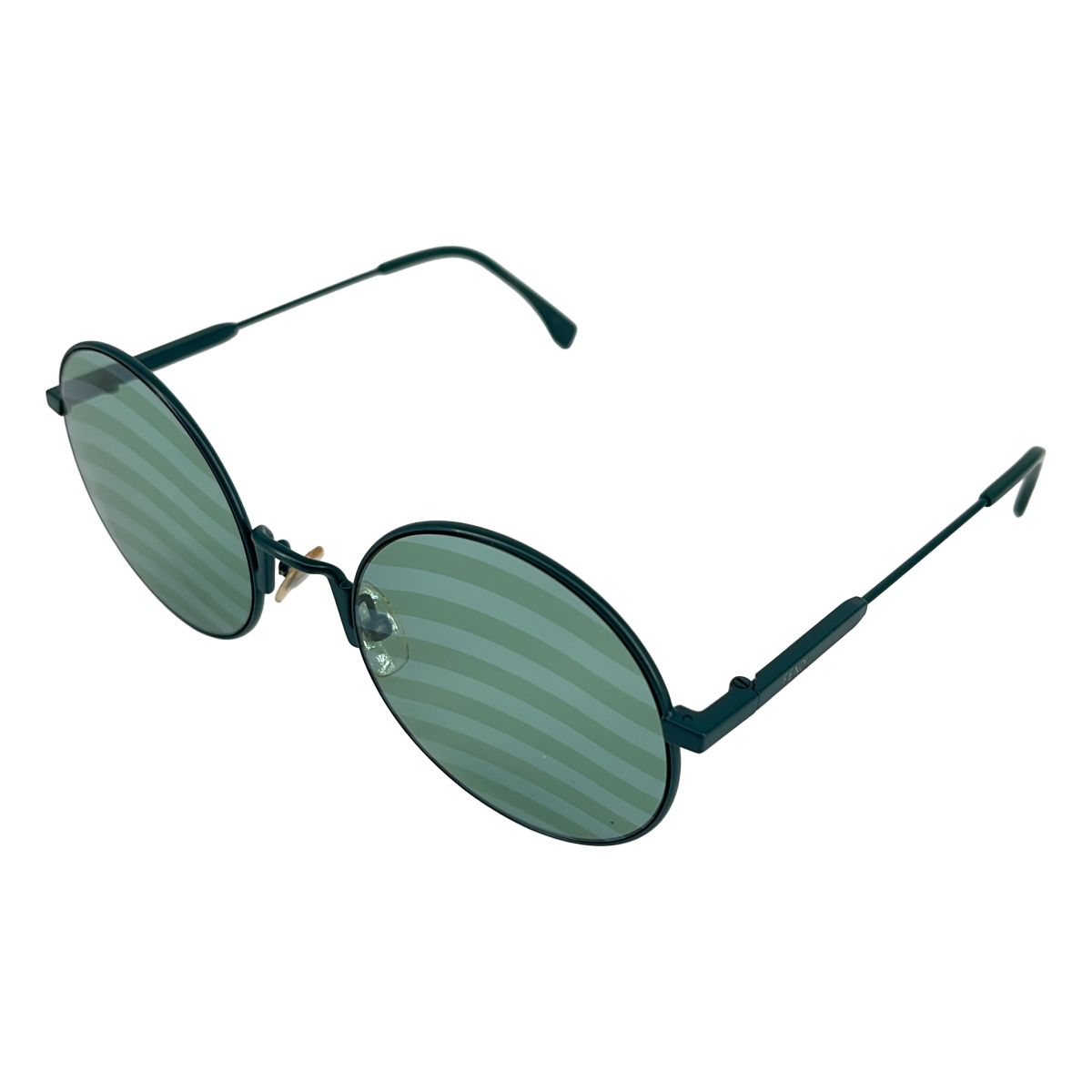 Fendi Round Frame Eyewear Sunglasses 53 22 Green