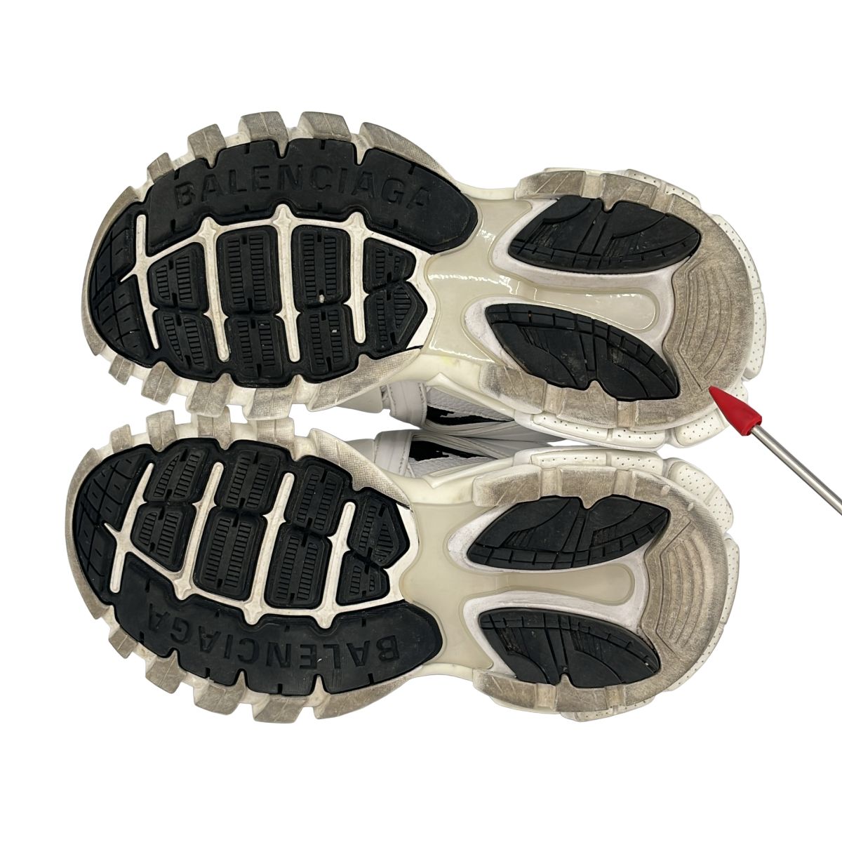 Balenciaga Adidas Tripre S Triple S Mesh Leather Sneakers Black White — view 7