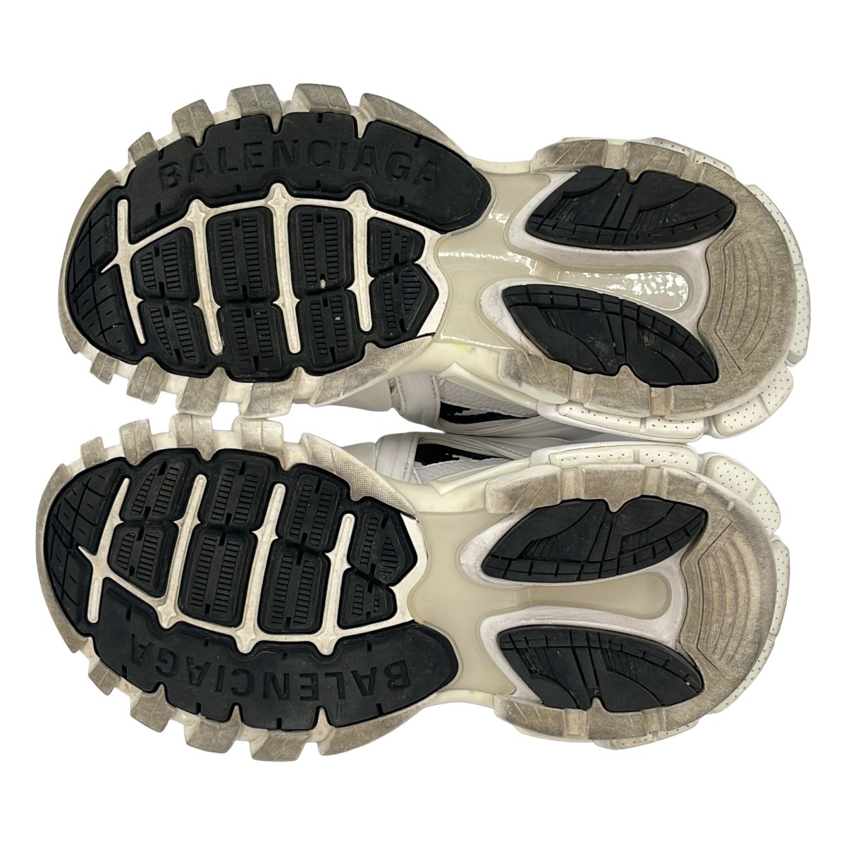 Balenciaga Adidas Tripre S Triple S Mesh Leather Sneakers Black White — view 5