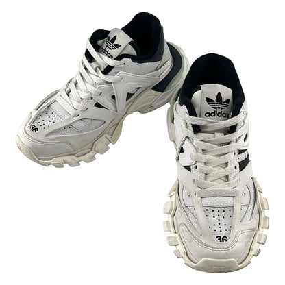Balenciaga Adidas Tripre S Triple S Mesh Leather Sneakers Black White