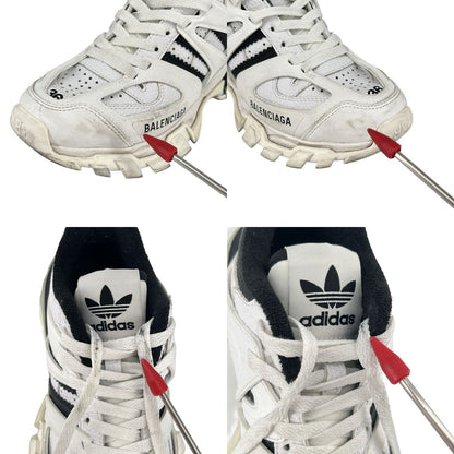 Balenciaga Adidas Tripre S Triple S Mesh Leather Sneakers Black White — view 8