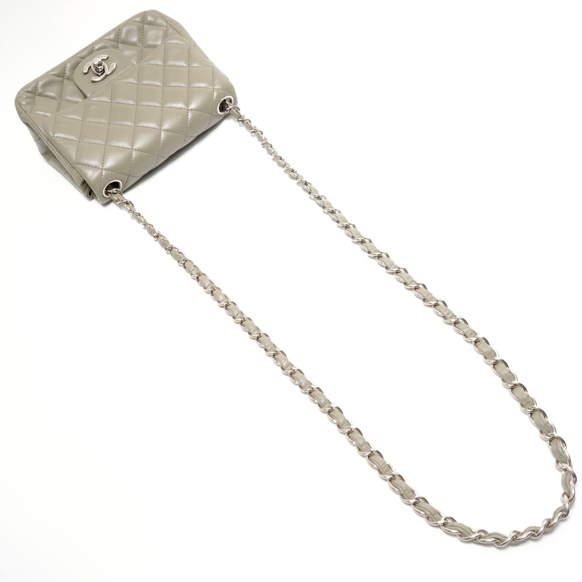 Chanel Shoulder Bag Quilted Lambskin Chain Cross — view 8
