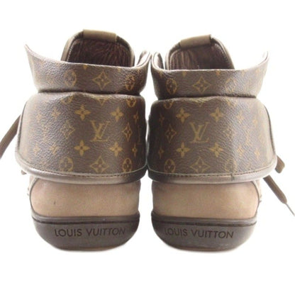 Louis Vuitton Line Monogram Sneakers High Cut Leather Brown — view 3