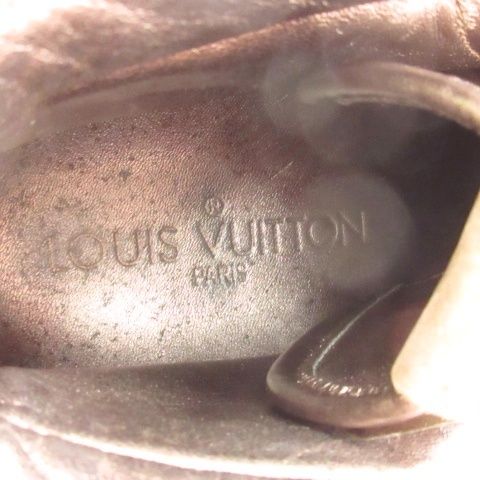 Louis Vuitton Line Monogram Sneakers High Cut Leather Brown — view 7