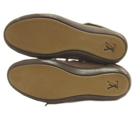 Louis Vuitton Line Monogram Sneakers High Cut Leather Brown — view 6
