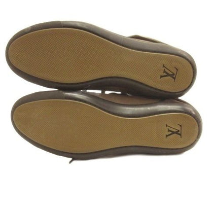 Louis Vuitton Line Monogram Sneakers High Cut Leather Brown — view 6