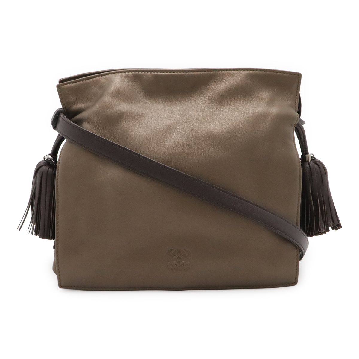 Loewe Flamenco 22 Shoulder Bag Pochette Crossbody 2-Way Drawstring Fringe