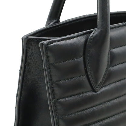 Prada Diagram Handbag Leather Nero Black Gold — view 6