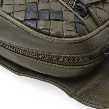 Bottega Veneta Intrecciato Belt Bag Waist Pouch Hip Leather Khaki — view 3
