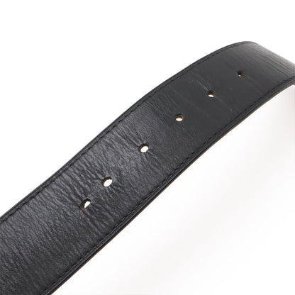 Louis Vuitton Ceinture Jeans Belt Leather Noir Black Silver 90 — view 6