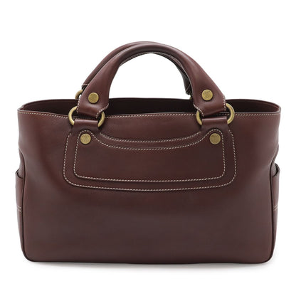 Celine Boogie Tote Leather Bordeaux Winered Gold