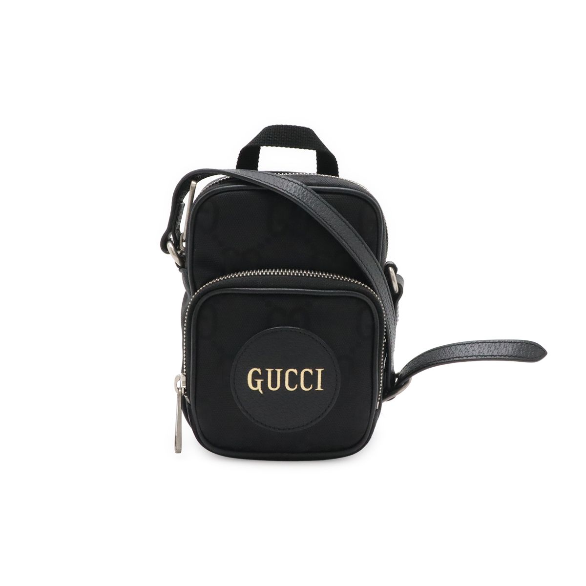 Gucci Off the Grid Shoulder Bag Pochette Nylon Canvas Black