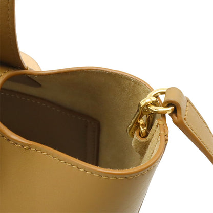 Loewe Pebble Bucket Bag Mini 2-Way Sum Scarf Leather Brown Gold — view 4