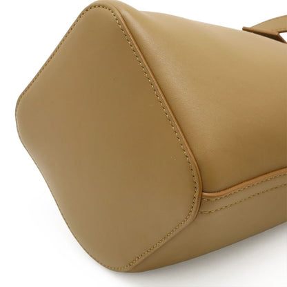 Loewe Pebble Bucket Bag Mini 2-Way Sum Scarf Leather Brown Gold — view 3